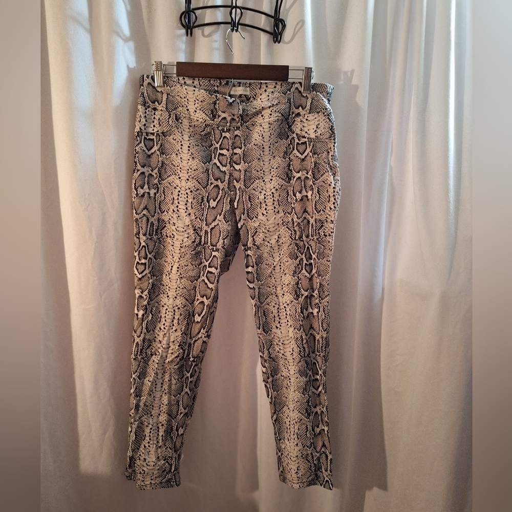 Van Heusen Black and Cream Snake Print Pants